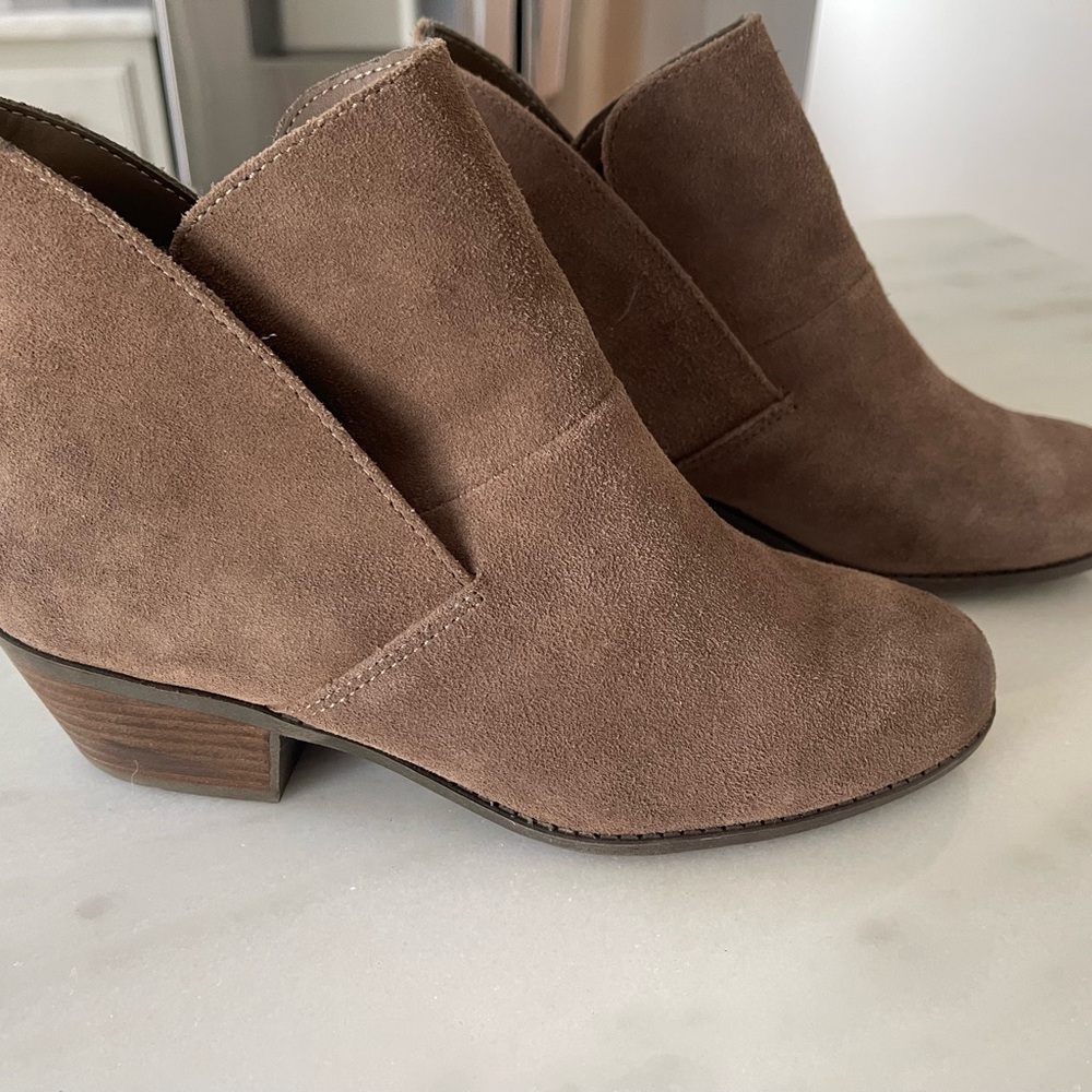 MeeToo Women's Suede Ankle Boots - Brown 8W